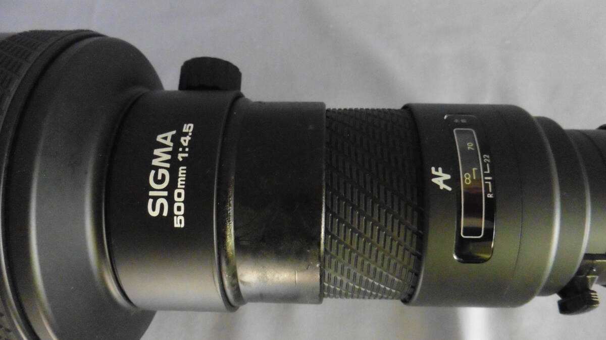 SIGMA望遠レンズ(ニコンAF用マウント)シグマAPO 500mm F/4.5 ジュラルミン収納函付き