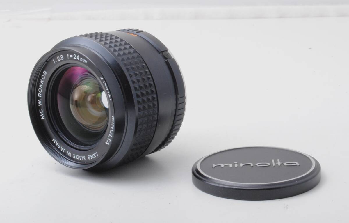 【動作品】ミノルタ　MINOLTA　MC W.ROKKOR-SI 24mm F2.8　単焦点レンズ　＃B0727⑥