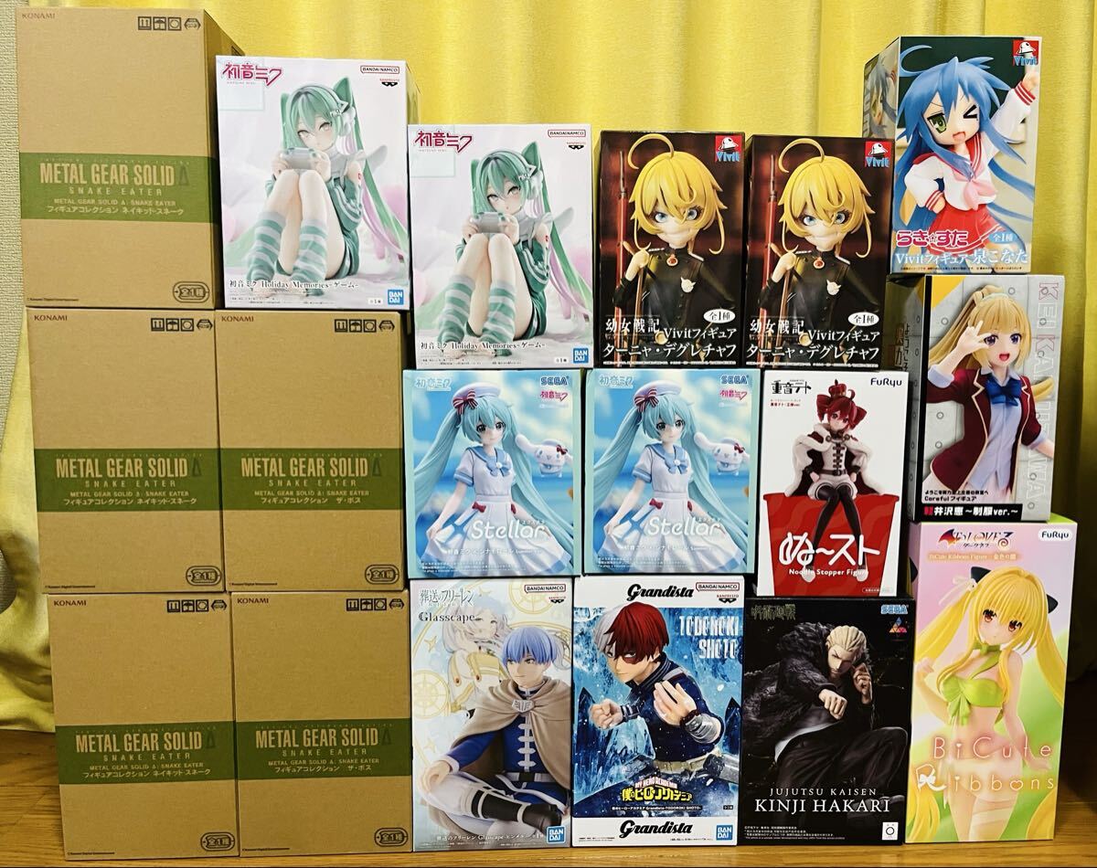 [未開封 1円スタート] フィギュア 18個 まとめ売り メタルギア スネーク ザ・ボス 初音ミク ゲーム 秤金次 ターニャ 重音テト泉こなた 他