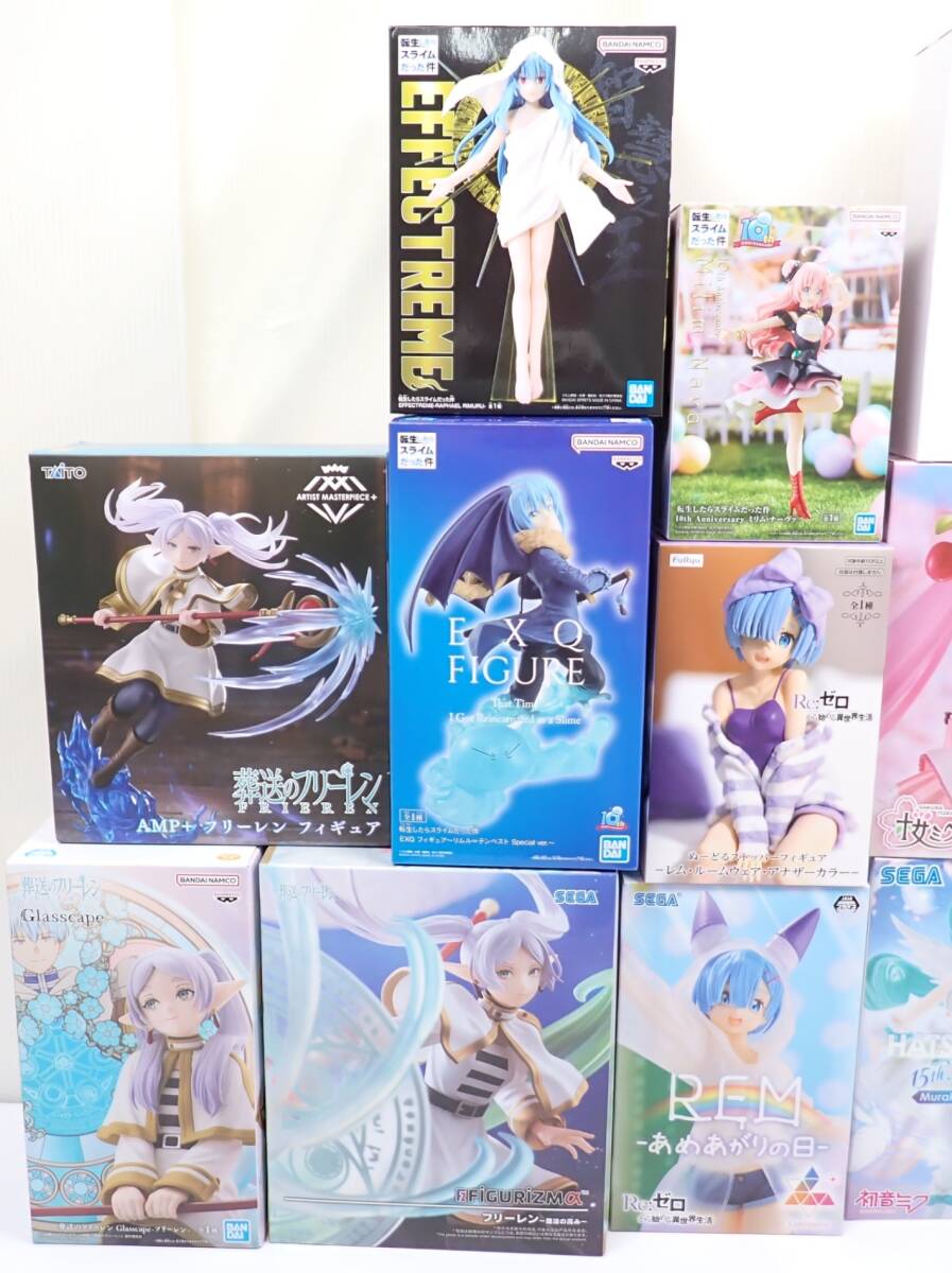 未開封 フィギュアまとめ売り 計17個セット 初音ミク 桜ミク フリーレン レム 転スラ AMP+ タイトー セガ フリュー バンプレスト 他