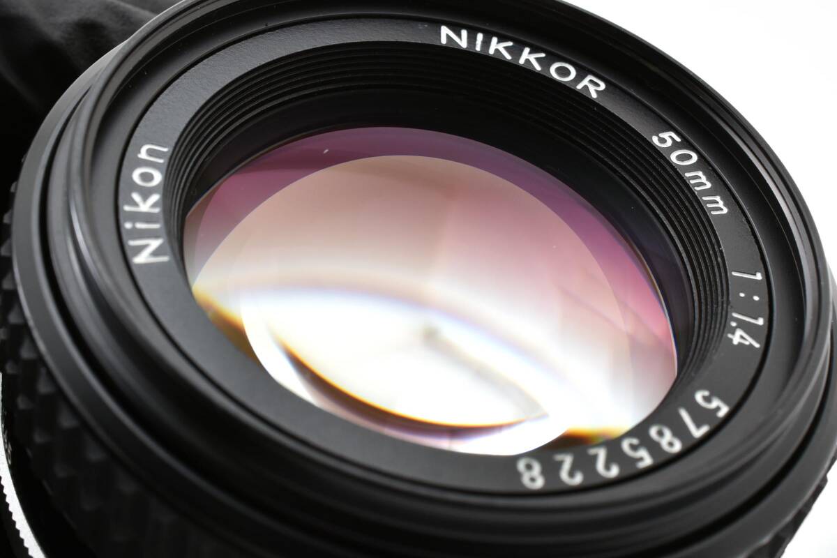 【美品】Nikon Ai-s NIKKOR 50mm F1.4 標準 単焦点 美しいボケ ニコン Fマウント 動作良好★ #K2391d