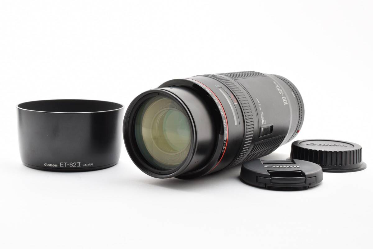【 超美品 】キャノン Canon EF 100-300mm F5.6 L 純正フード付 望遠ズーム 鉄道・野鳥撮影・最適★＃2415ab
