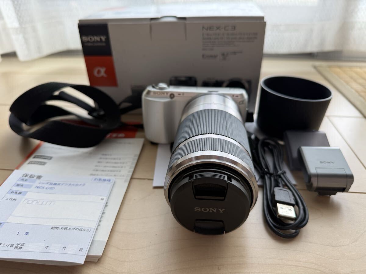 SONY NEX-C3 ミラーレス一眼カメラ 望遠ズームレンズ　SL55210 （E 55-210mm F4.5-6.3）セット　ソニーα 売り切ります！