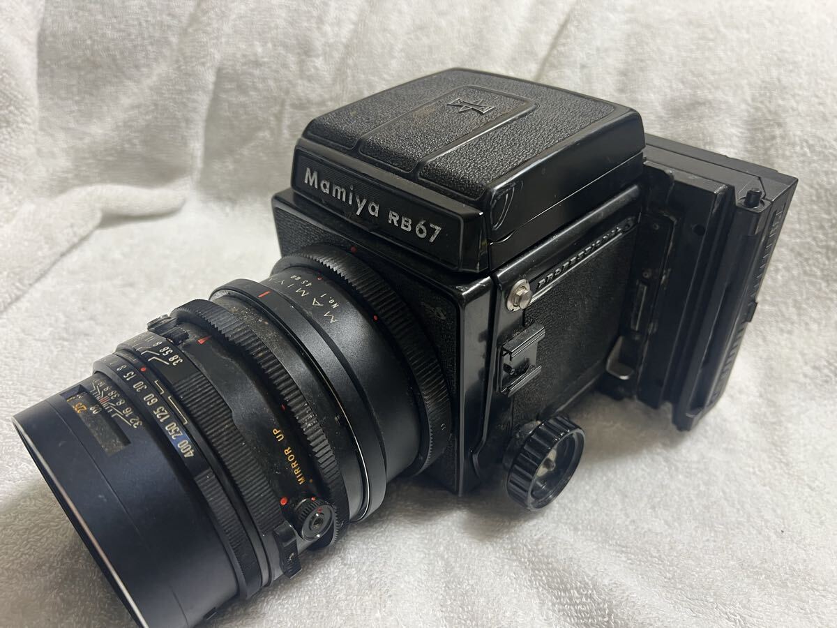 Mamiya RB67 Professional S + SEKOR C 127mm F3.8 シャッター切れます 現状品 要整備 ジャンク 送料無料 Mamiya RB67 マミヤ レンズ PRO